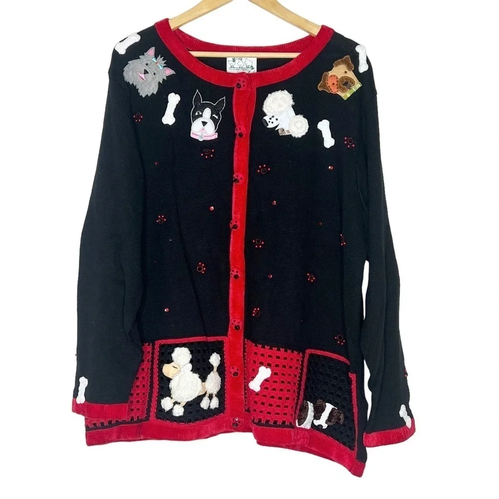 Quacker Factory Novelty Dog Cardigan